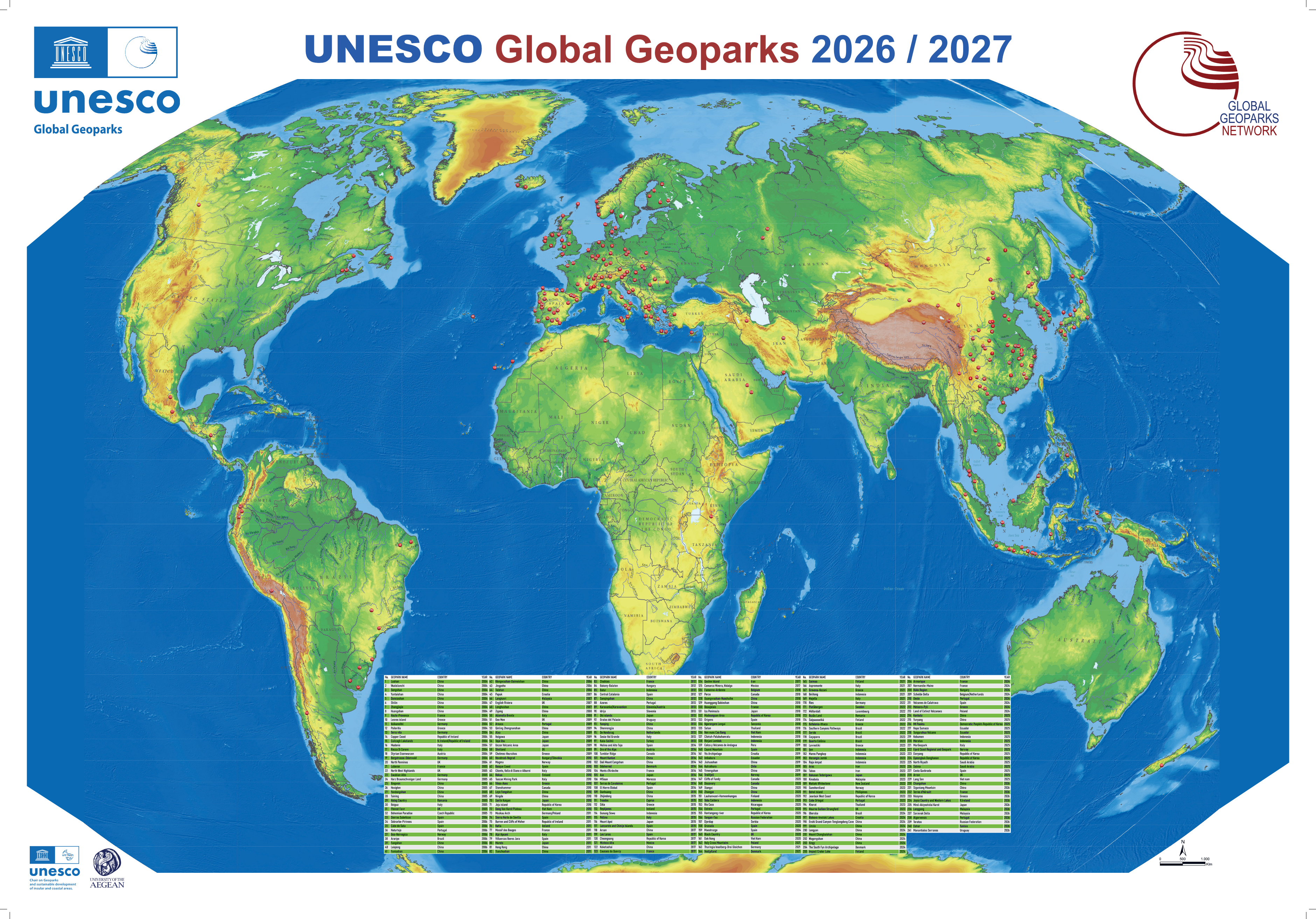 Peta Global Geoparks Network